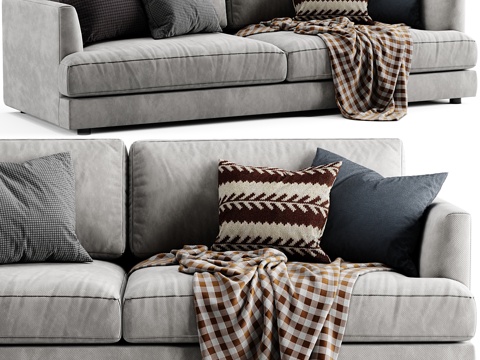  West elm避风港沙发3d模型 