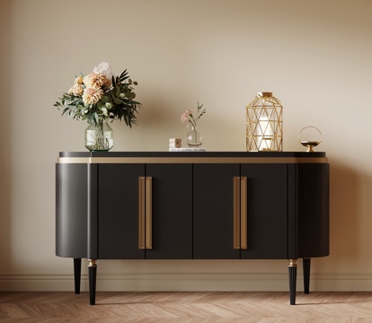 法式玄关柜 边柜su模型