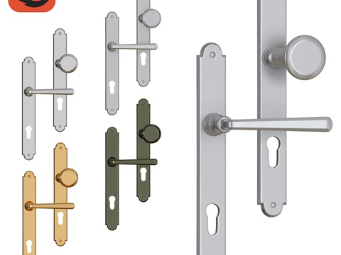  奥地利维也纳门把手3d模型 