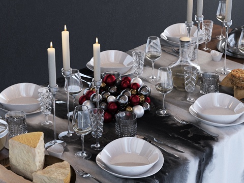  宜家餐具3d模型 