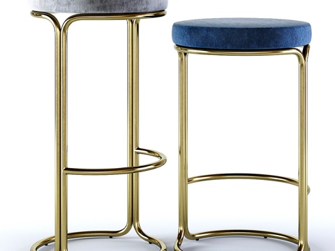  West Elm Cora吧台凳与高脚凳3d模型 