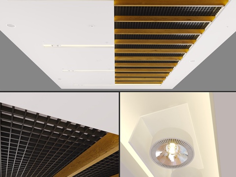  现代天花板3d模型 