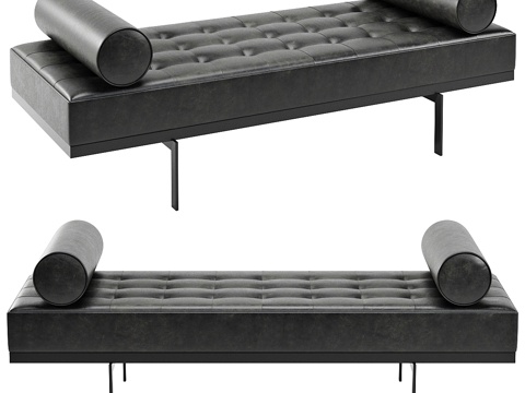  皮革长椅3d模型 