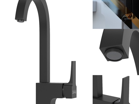  Newarc Aqua系列三孔水龙头3d模型 