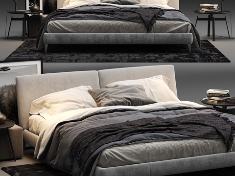  Maxalto Selene - 床3d模型 