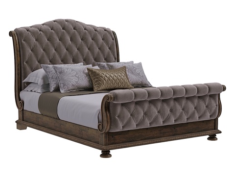  Hooker家具卧室狂想曲国王绗缝床3d模型 