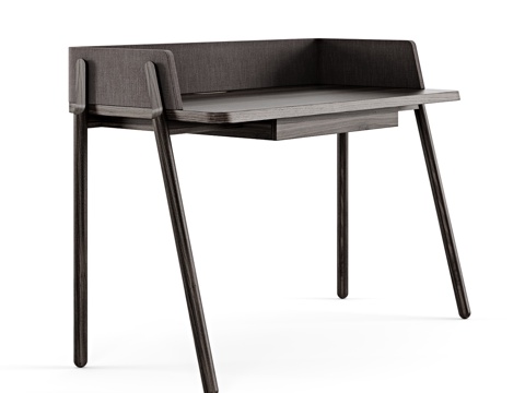  白蜡木书桌3d模型 