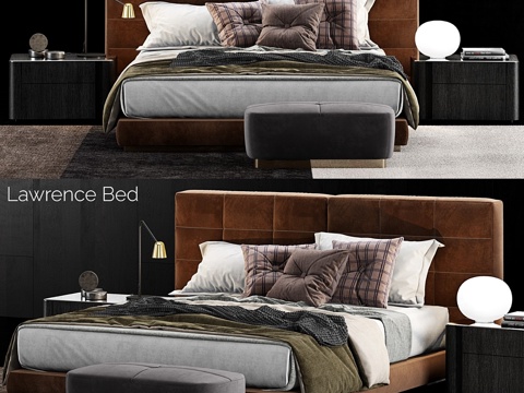  Minotti Lawrence Bed 43d模型 