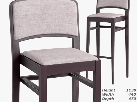  京都吧凳3d模型 