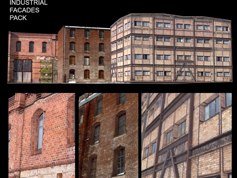  背景立面vol.5 工业区3d模型 