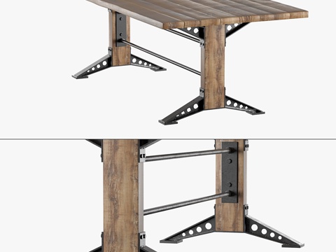  古橡木桌 - Graz3d模型 