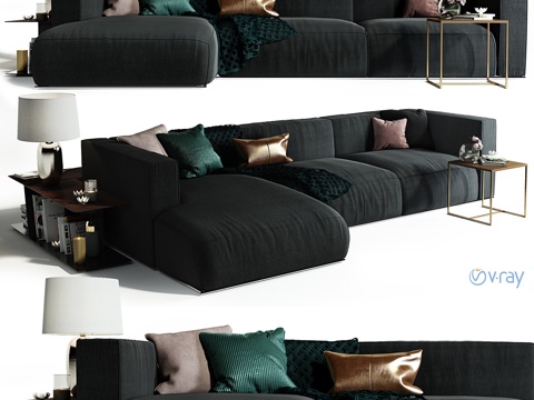  Poliform SHANGAI 沙发3d模型 