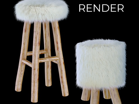  Nuvoli吧凳及脚凳3d模型 