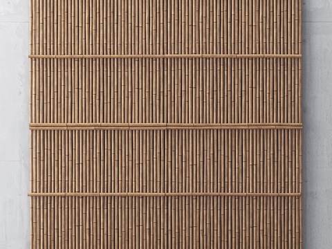  竹制壁板3d模型 