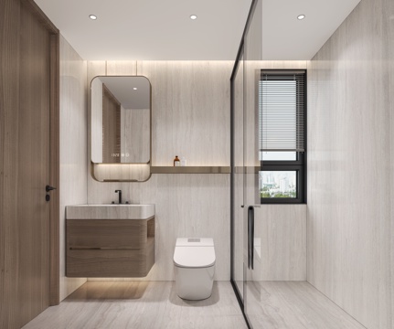  现代卫生间3d模型 