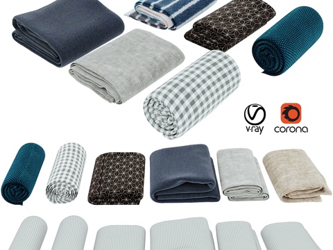  毛毯系列053d模型 