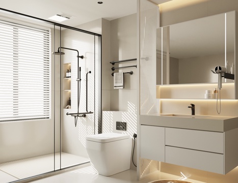 现代卫生间su模型