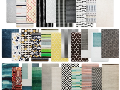  32款宜家地毯系列3d模型 