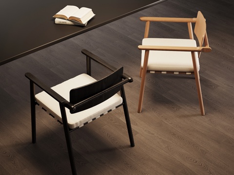 现代意式餐椅 椅子 单椅su模型