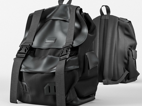  UNIVERSAL BLACK背包3d模型 