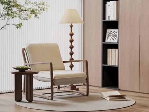  中古风休闲椅3d模型 