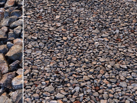  砾石路面3d模型 