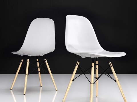  Eames DSW塑料边椅3d模型 