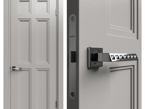  室内门 Academy Medea 五扇门 #13d模型 