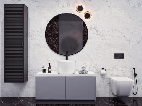  浴室套装43d模型 