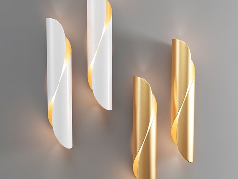  马蹄莲壁灯3d模型 