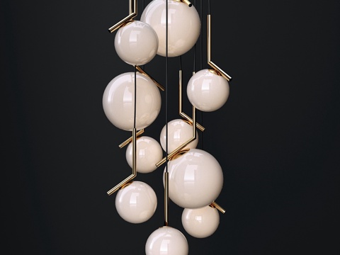  IC GOLD 吊灯3d模型 