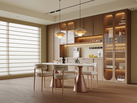  中古风餐厅3d模型 