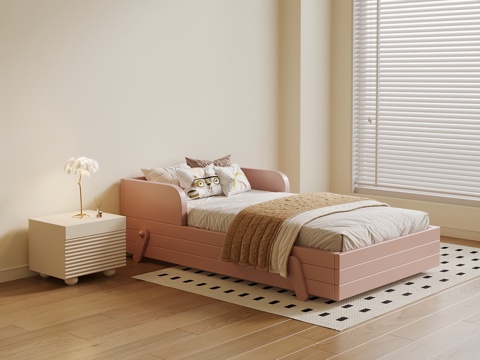  现代儿童床su模型 