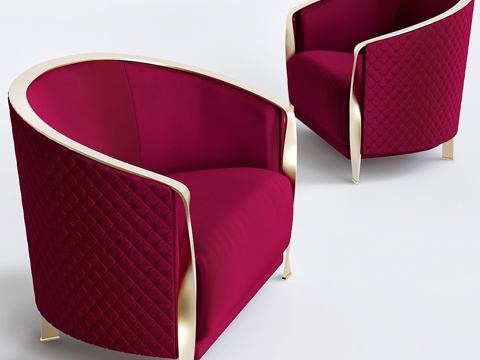  扶手椅 Rugiano 家具 Nella Vetrina 红3d模型 