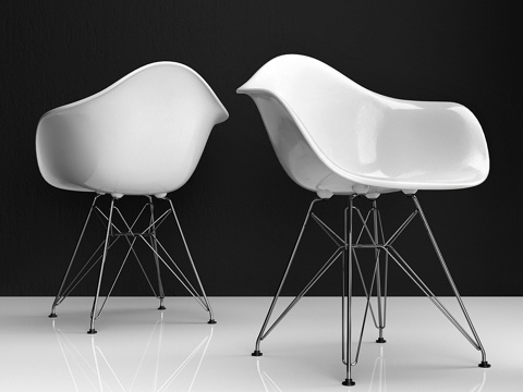  Eames DAR塑料边椅3d模型3d模型 