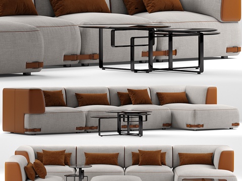  Fendi Soho沙发3d模型 