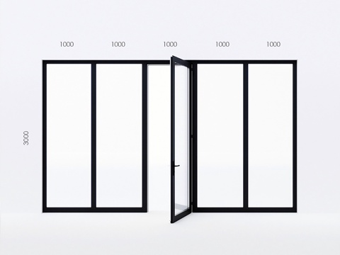  阳台门 Alumil3d模型 