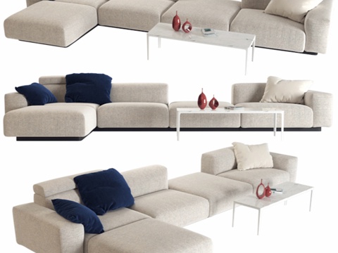  Vitra Soft Modular沙发（vray GGX渲3d模型 