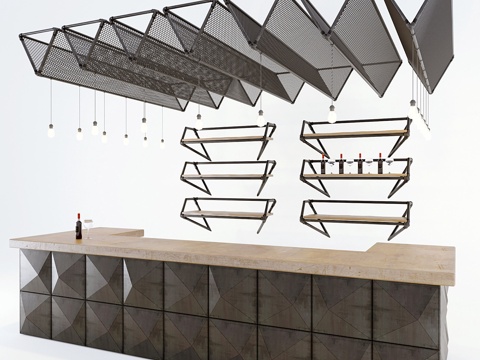  阁楼吧台23d模型 