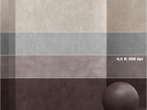  无缝材料 - 涂料、混凝土、灰泥套装3d模型 