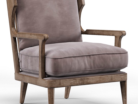  庞塞扶手椅3d模型 