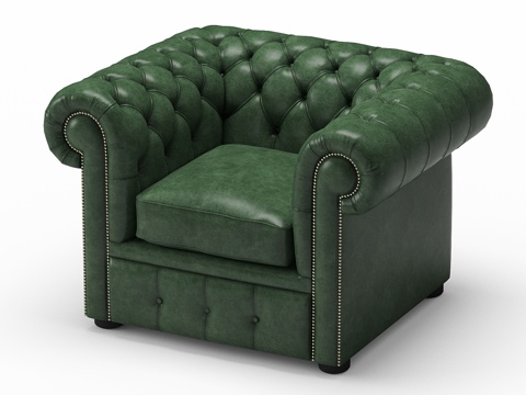  切斯特菲尔德扶手椅3d模型 