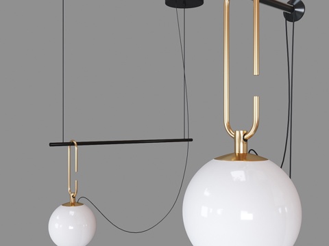  悬挂式灯具3d模型 