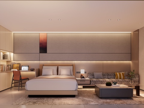  现代公寓空间su模型 