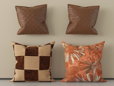 现代抱枕 装饰抱枕su模型