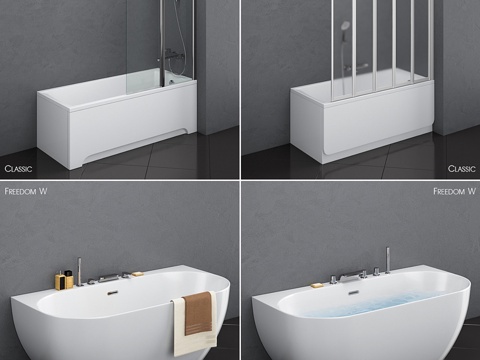  Ravak 17 系列浴室套装（经典款与自由款）3d模型 