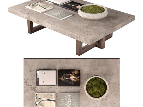  赫斯顿矩形咖啡桌3d模型 