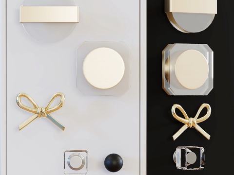  旋钮之家 - 家具把手套装23d模型 