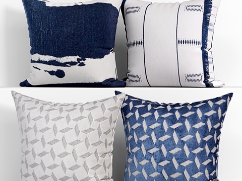  装饰抱枕套装144 West elm3d模型 