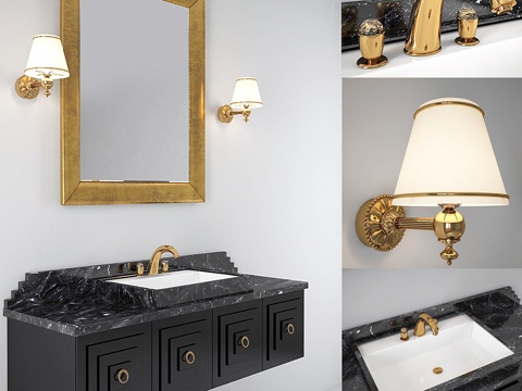  浴室家具Armadi Art Nero3d模型 